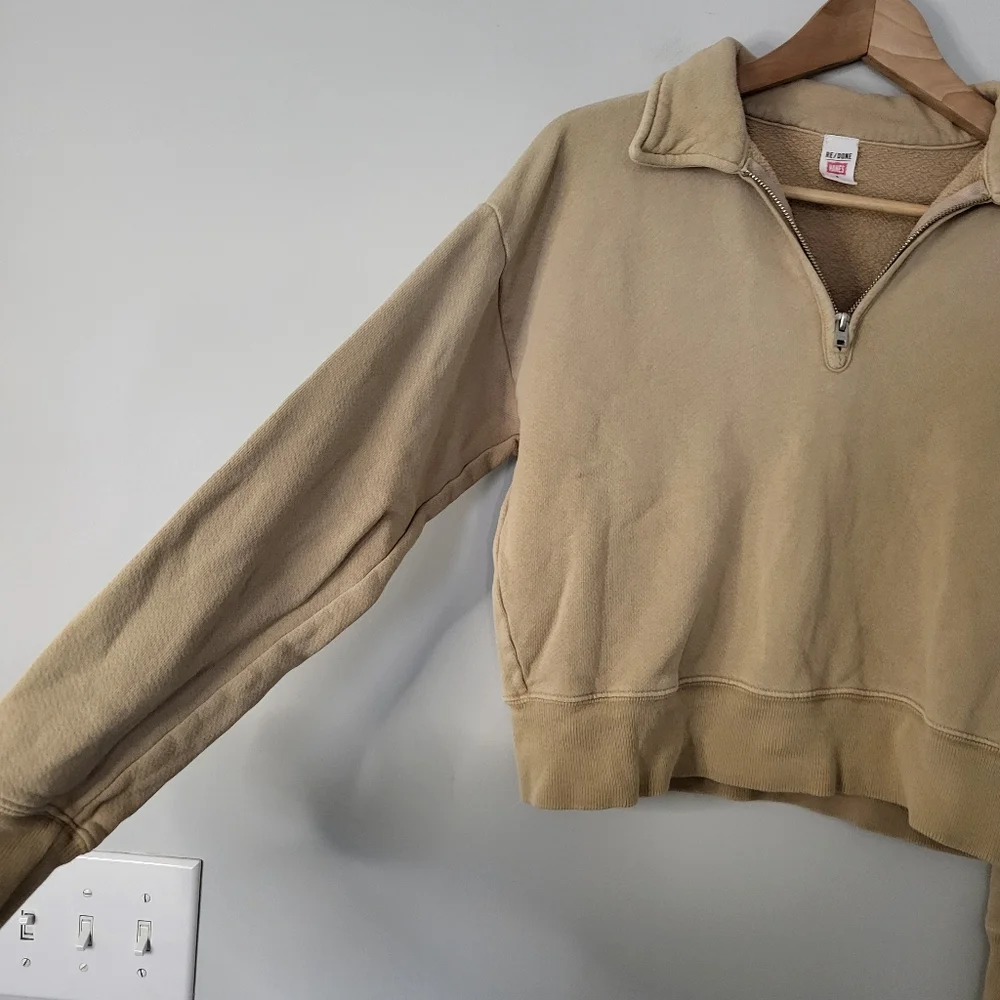 Re/Done x Hanes Classic 70s Half Zip - Picture 6 of 9